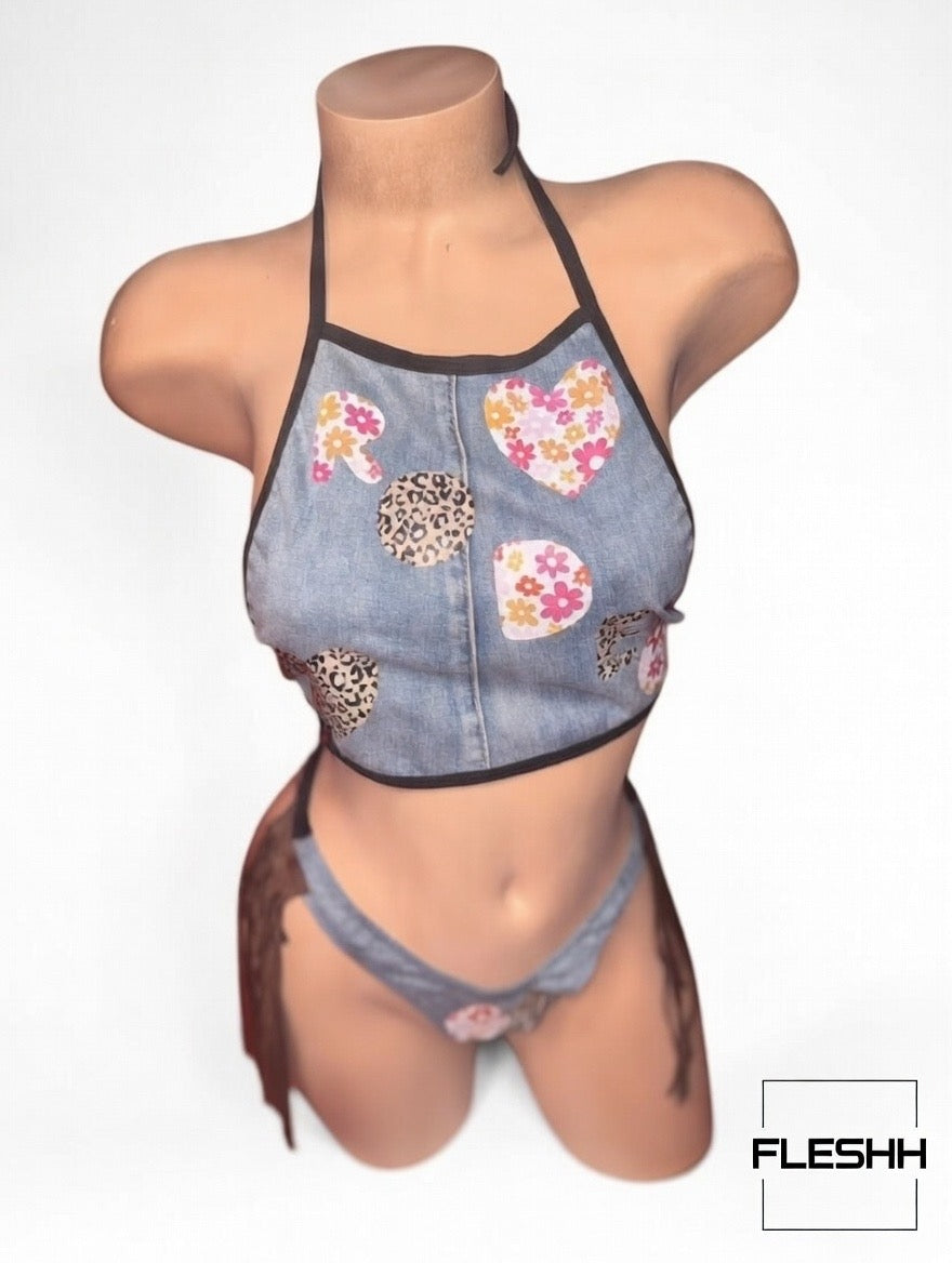 The Patchwork Halter Two-Piece