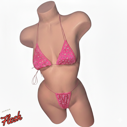 2 piece Heavy Rhinestoned