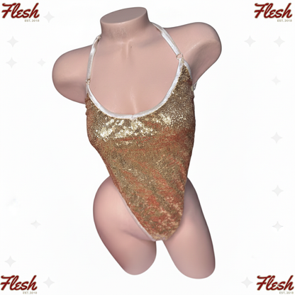 Sparkling Gold Sequin Bodysuit