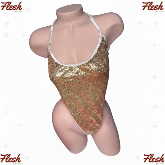 Sparkling Gold Sequin Bodysuit