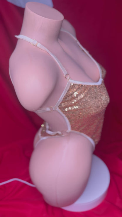 Sparkling Gold Sequin Bodysuit